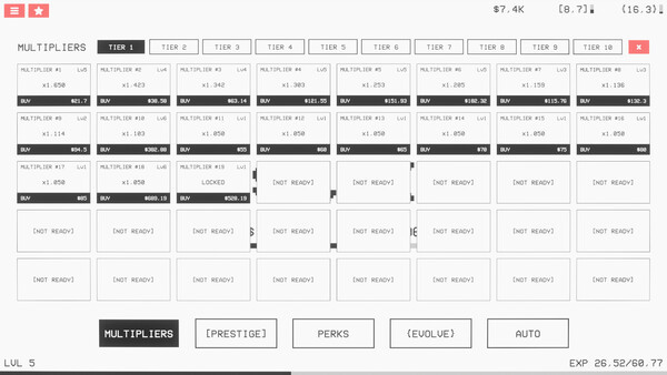 Игра [MULTIPLIERS], скриншот
