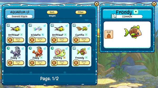 Игра My Cozy Aquarium, скриншот
