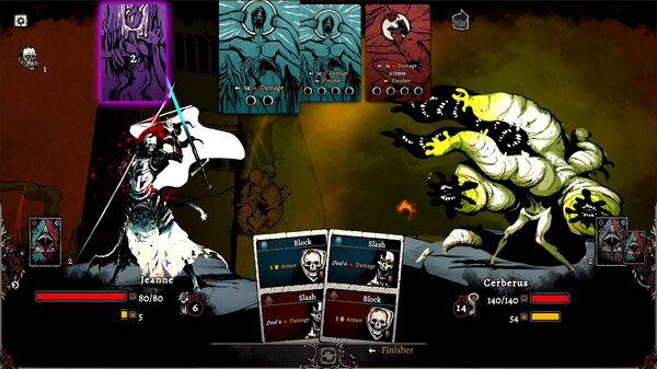 Игра Nadir: A Grimdark Deckbuilder, скриншот