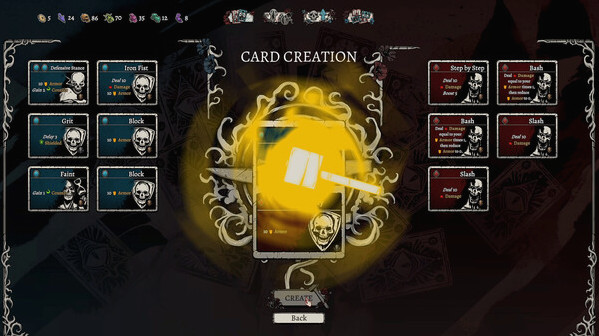 Игра Nadir: A Grimdark Deckbuilder, скриншот