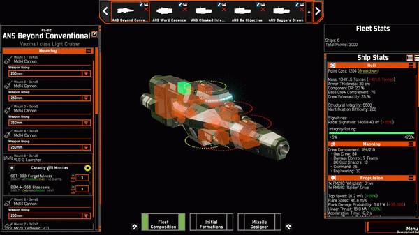 Игра NEBULOUS: Fleet Command, скриншот
