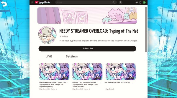Игра NEEDY STREAMER OVERLOAD: Typing of The Net, скриншот