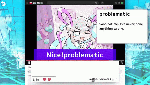 Игра NEEDY STREAMER OVERLOAD: Typing of The Net, скриншот