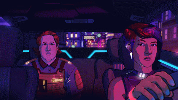 Игра Neo Cab, скриншот