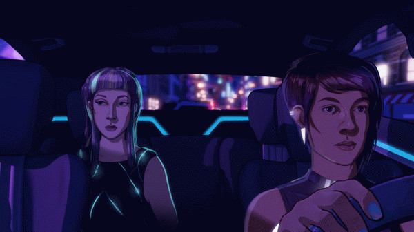 Игра Neo Cab, скриншот