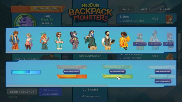 Игра NEODUEL: Backpack Monsters, скриншот