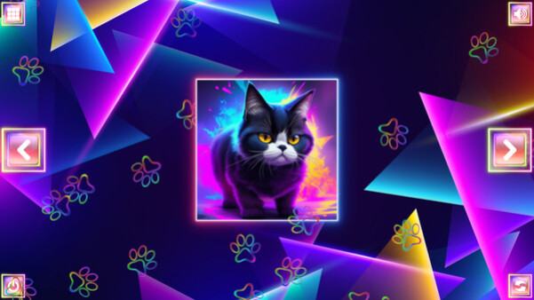 Игра Neon Fantasy: Cats, скриншот