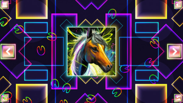 Игра Neon Fantasy: Horses, скриншот