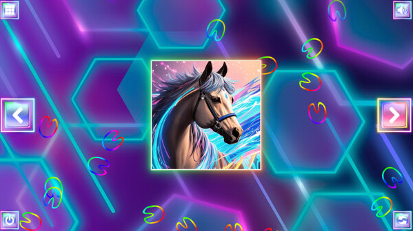 Игра Neon Fantasy: Horses, скриншот