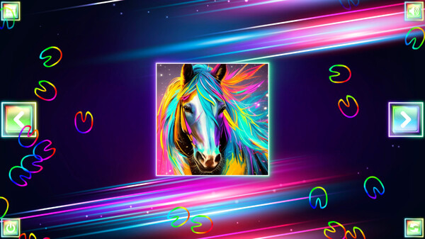 Игра Neon Fantasy: Horses, скриншот