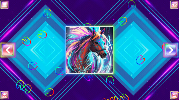 Игра Neon Fantasy: Horses, скриншот