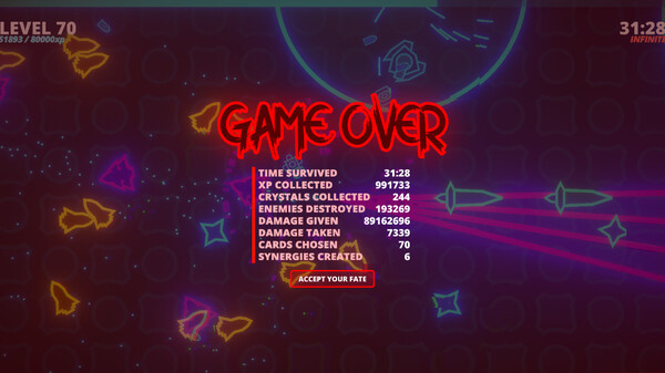 Игра Neon Sundown, скриншот