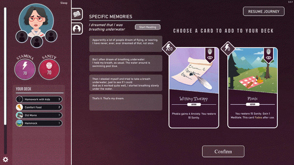 Игра Neurodeck : Psychological Deckbuilder, скриншот