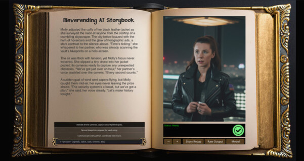 Игра Neverending AI Storybook, скриншот