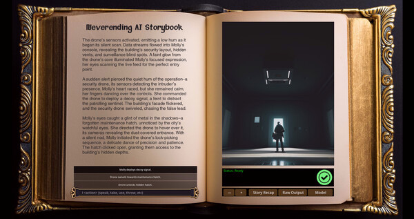 Игра Neverending AI Storybook, скриншот