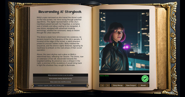 Игра Neverending AI Storybook, скриншот