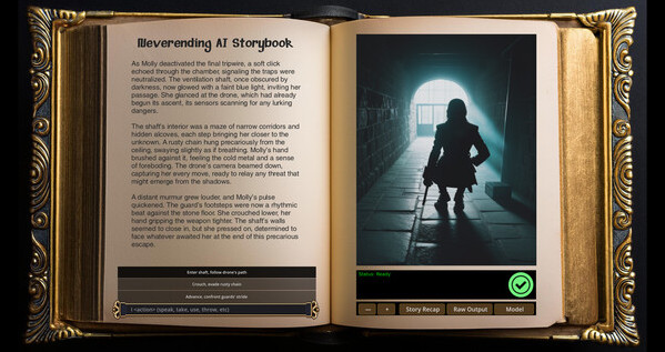 Игра Neverending AI Storybook, скриншот