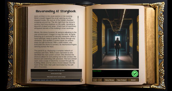 Игра Neverending AI Storybook, скриншот