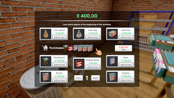 Игра Nicotine Merchant Simulator, скриншот