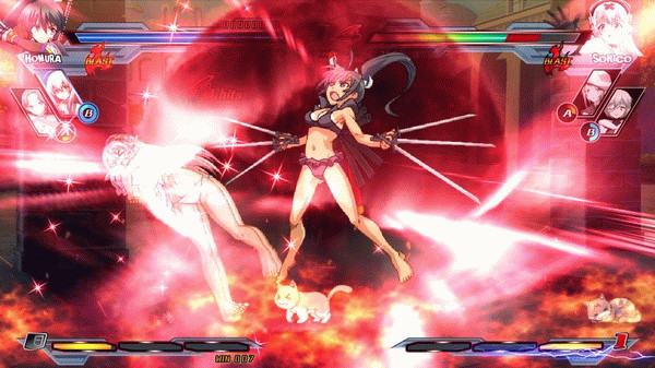 Игра Nitroplus Blasterz: Heroines Infinite Duel, скриншот