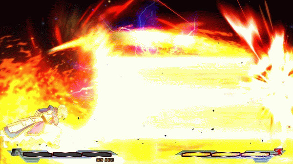 Игра Nitroplus Blasterz: Heroines Infinite Duel, скриншот