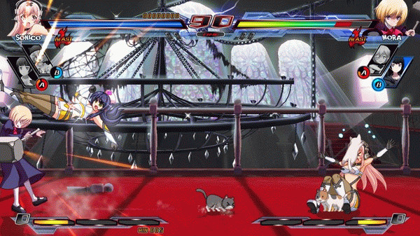Игра Nitroplus Blasterz: Heroines Infinite Duel, скриншот