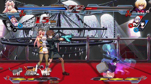Игра Nitroplus Blasterz: Heroines Infinite Duel, скриншот