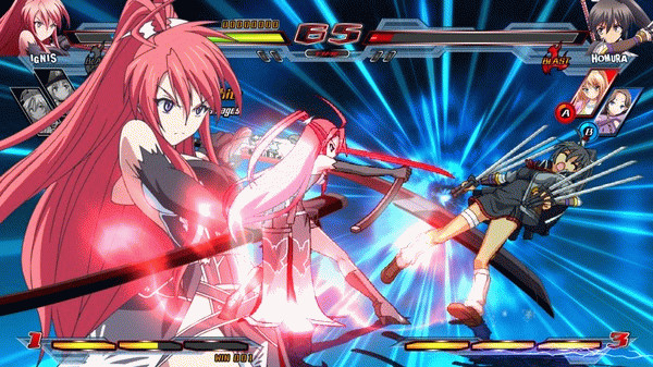 Игра Nitroplus Blasterz: Heroines Infinite Duel, скриншот