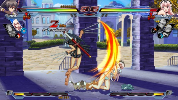Игра Nitroplus Blasterz: Heroines Infinite Duel, скриншот