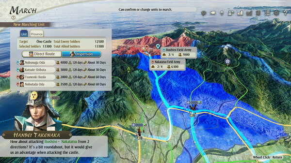 Игра NOBUNAGA'S AMBITION: Awakening, скриншот