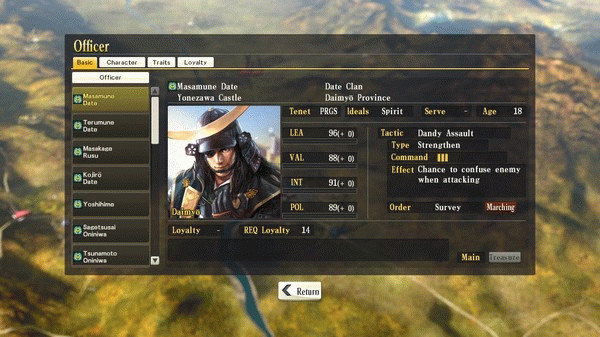 Игра NOBUNAGA'S AMBITION: SoI - Scenario 8 "The One-eyed Dragon", скриншот