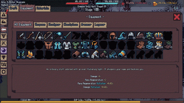 Игра Nomad Idle, скриншот