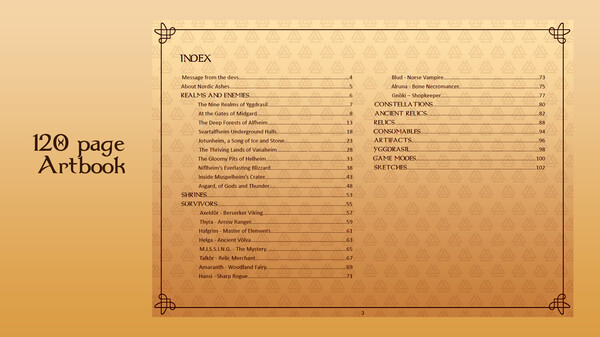 Игра Nordic Ashes Digital Artbook, скриншот