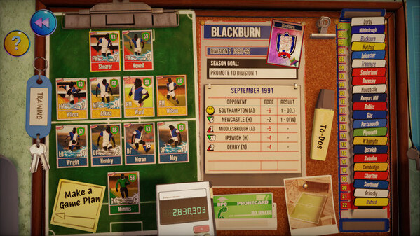 Игра NUTMEG! A Nostalgic Deckbuilding Football Manager, скриншот
