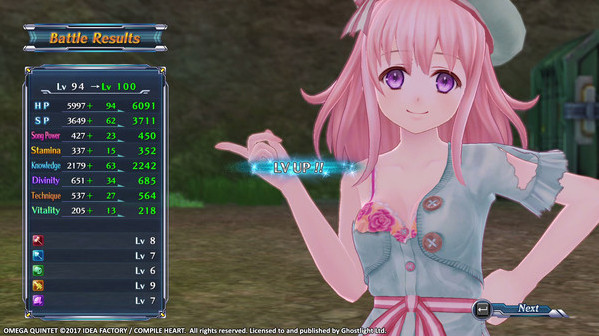 Игра Omega Quintet, скриншот