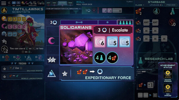 Игра One Deck Galaxy, скриншот