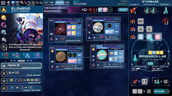 Игра One Deck Galaxy, скриншот
