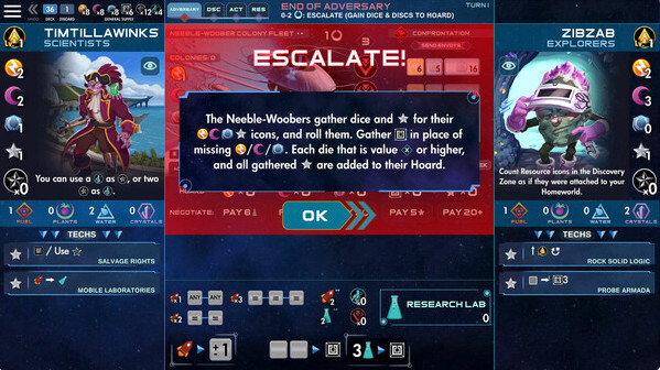 Игра One Deck Galaxy, скриншот