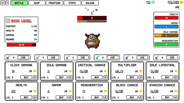 Игра One Life Clicker, скриншот