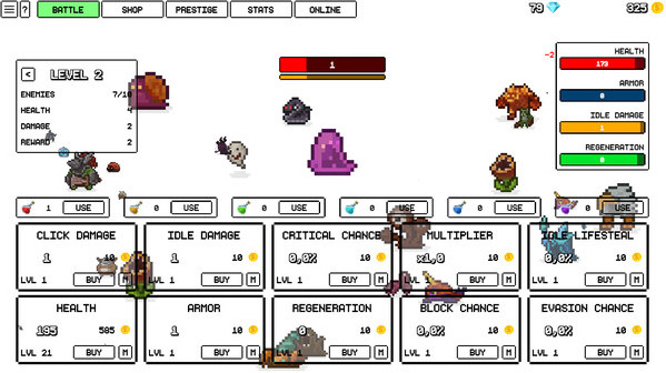 Игра One Life Clicker, скриншот