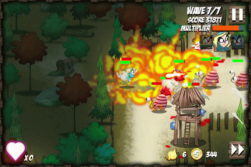 Игра Onion Force, скриншот
