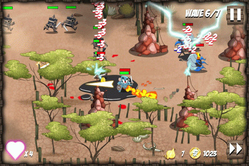 Игра Onion Force, скриншот