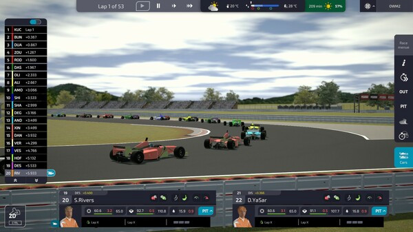 Игра Open Wheel Manager 2, скриншот