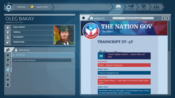 Игра Orwell: Ignorance is Strength, скриншот