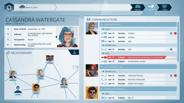 Игра Orwell: Keeping an Eye On You, скриншот