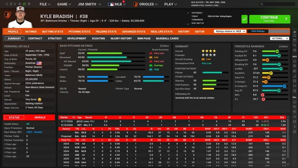 Игра Out of the Park Baseball 27, скриншот