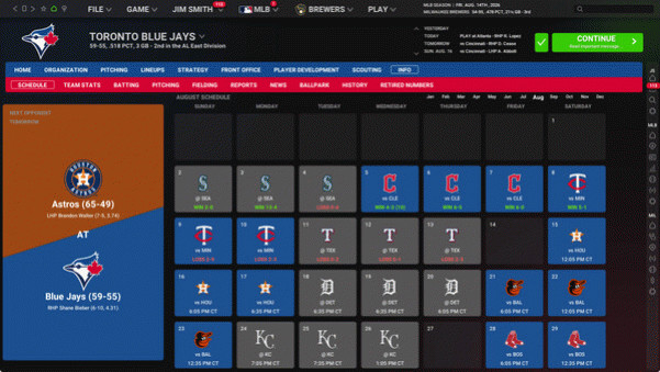 Игра Out of the Park Baseball 27, скриншот