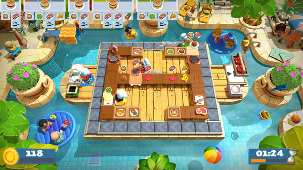 Игра Overcooked! 2 - Surf 'n' Turf, скриншот