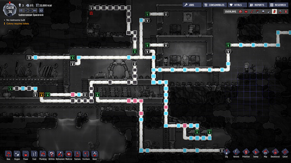 Игра Oxygen Not Included, скриншот