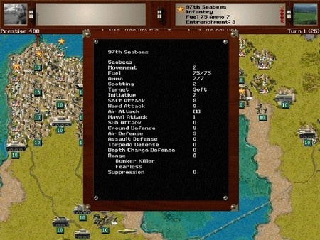 Игра Pacific General, скриншот
